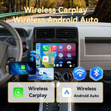 Car Radio for Jeep Compass 2007 2008 2009 Wireless Carplay Android Auto, 10.1" Touch Screen Car Stereo GPS Navigation WiFi Bluetooth SWC