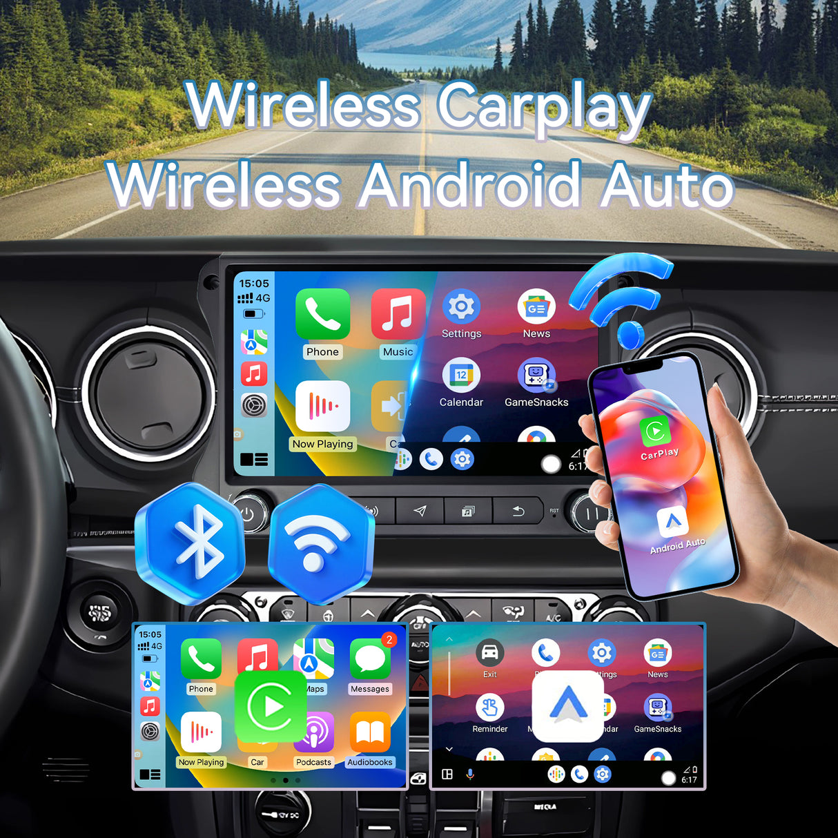 Car Radio for Jeep Wrangler JL & Gladiator JT 2018-2022 [2GB+64GB] 10 inch Touch Screen Android 13 Stereo with Wireless Carplay Android Auto/GPS/AM/FM/5G WiFi/DSP Visit the litillbuly Store