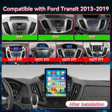 Car Stereo Radio Upgrade Compatible with Ford Transit 150 250 350 2015-2018, Touch Screen with Wireless CarPlay & Android Auto, GPS Navigation, FM, SWC, Backup Camera, Mic