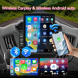 Car Stereo Radio Upgrade Compatible with Ford Transit 150 250 350 2015-2018, Touch Screen with Wireless CarPlay & Android Auto, GPS Navigation, FM, SWC, Backup Camera, Mic