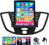 Car Stereo Radio Upgrade Compatible with Ford Transit 150 250 350 2015-2018, Touch Screen with Wireless CarPlay & Android Auto, GPS Navigation, FM, SWC, Backup Camera, Mic