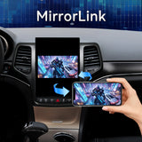 Car Radio for Grand Cherokee 2014-2021 8Core Head Unit 4GB+64GB with CarPlay/Android Auto Touch Screen with 1080P Backup Camera Stereo Upgrade with FM/AM, GPS, Bluetooth WiFi