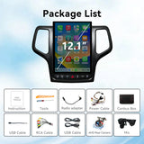 Car Radio for Grand Cherokee 2014-2021 8Core Head Unit 4GB+64GB with CarPlay/Android Auto Touch Screen with 1080P Backup Camera Stereo Upgrade with FM/AM, GPS, Bluetooth WiFi
