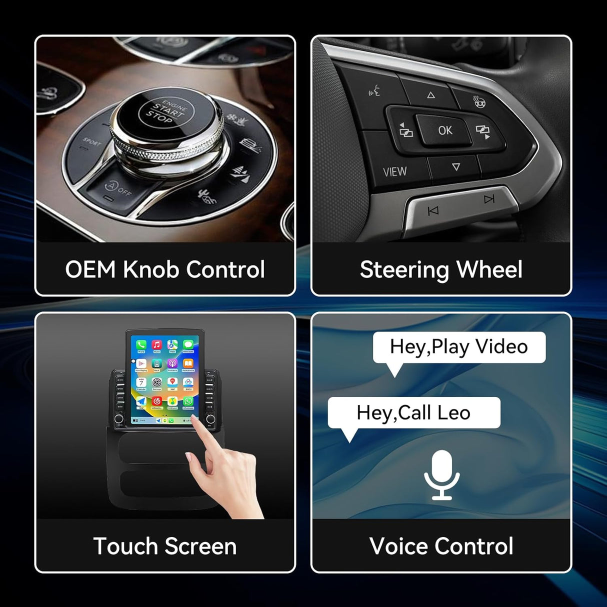 Car Stereo Radio Compatible with Dodge Ram 1500 2500 3500 2002 2003 2004 2005 Wireless CarPlay & Android Auto AHD Backup Camera Upgrade 9.7" Touch Screen GPS WiFi SWC FM Bluetooth
