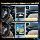 12.1" Android Car Stereo for Toyota Alphard ANH20 2008-2012, 8-Core 4GB+64GB Touchscreen Radio Receiver with Wireless CarPlay Android Auto, GPS Navigation, Bluetooth, DSP