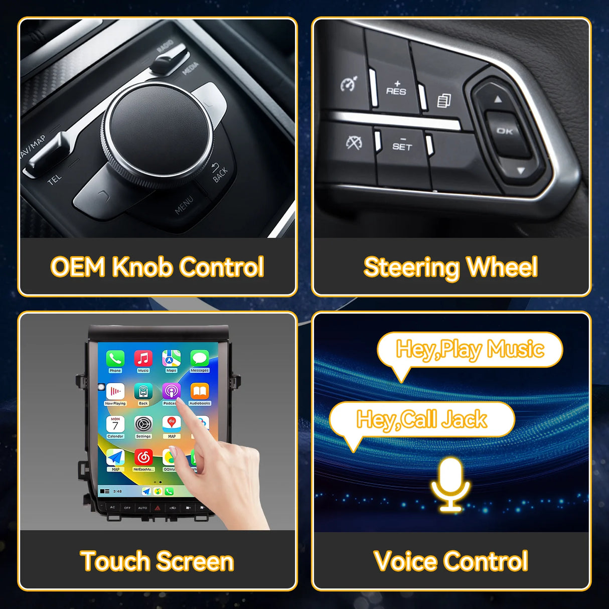 12.1" Android Car Stereo for Toyota Alphard ANH20 2008-2012, 8-Core 4GB+64GB Touchscreen Radio Receiver with Wireless CarPlay Android Auto, GPS Navigation, Bluetooth, DSP