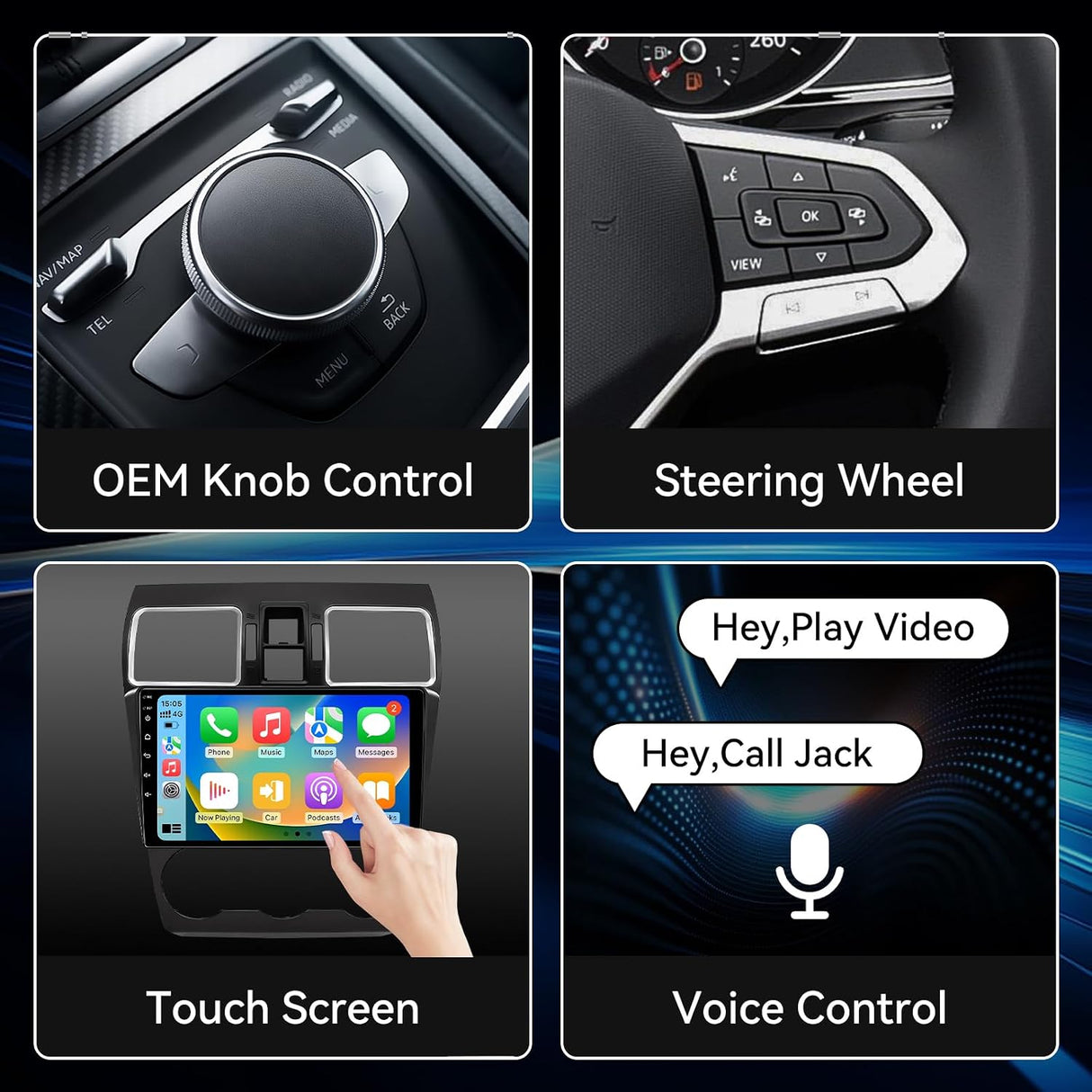 Android 13 Car Stereo Radio Compatible with Subaru Forester WRX Impreza STi Crosstrek 2016-2018 with Wireless CarPlay Android Auto 9" Screen, WiFi/Bluetooth/GPS/Backup Camera