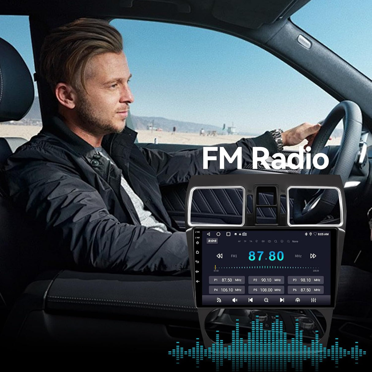 Android 13 Car Stereo Radio Compatible with Subaru Forester WRX Impreza STi Crosstrek 2016-2018 with Wireless CarPlay Android Auto 9" Screen, WiFi/Bluetooth/GPS/Backup Camera