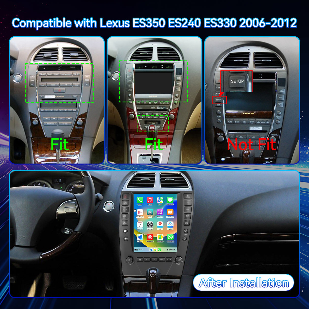 Car Radio Stereo for Lexus ES350 2006 2007 2008 2009 2010 2011 2012