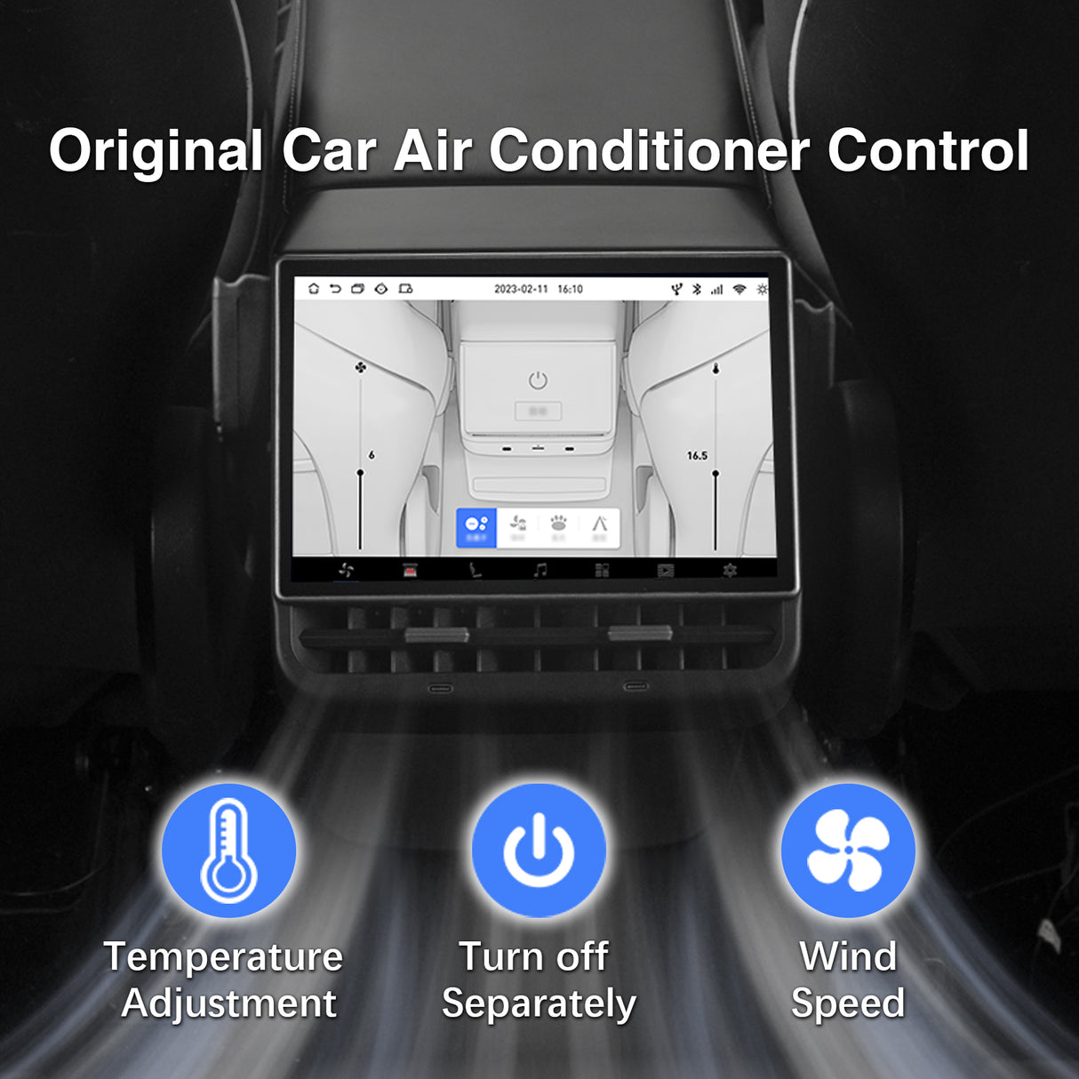 8.66 Inch Tesla Rear Display Screen for Model 3&Model Y Supports Youtube/Netflix/CarPlay