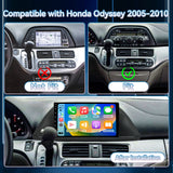 Honda Odyssey 2005 2006 2007 2008 2009 2010 Android 13.0 Car Stereo 2G+64G Wireless Carplay Android Auto, 10." Touchscreen Car Radio WiFi GPS Navi Bluetooth HiFi USB FM/RDS SWC Backup Camera