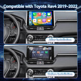 Car Radio for Toyota RAV4 2019-2022 with  Wireless CarPlay CarPlay Android Auto GPS Navigation 10.1-inch Touch Screen Bluetooth WiFi Back Camera