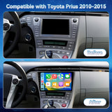 Car Radio for Toyota Prius 2010-2015,10 Inch Prius Stereo Support Carplay/Android Auto,GPS Navigation& Bluetooth,Backup Camera & SWC