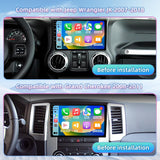 Android 13 Car Stereo for Jeep Wrangler (2007-2018), JK, Compass, Grand Cherokee Supports Wireless CarPlay/Android Auto
