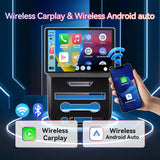 Car Stereo for Ford F150 2009 2010 2011 2012 Supports Wireless CarPlay & Android Auto, BT/WiFi/GPS/FM/SWC/1080P Backup Camera/Manual AC Upgrade