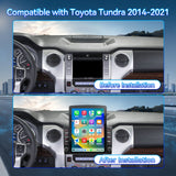 Car Stereo Radio Compatible with Toyota Tundra 2014-2021 with Wireless CarPlay Android Auto, Android 14 Head Unit, 9era.7 Inch Touchscreen Support Bluetooth, FM/GPS/WiFi/Mirror Link/Backup Cam