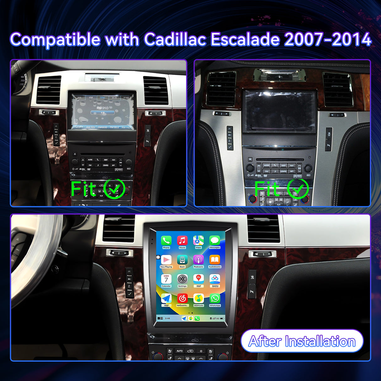 Car Stereo Compatible with Cadillac Escalade/Sailway SLS 2007-2014