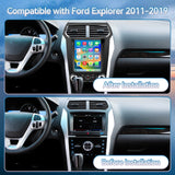 Car Radio for Ford Explorer 2011-2019, 2+64GB Touch Screen Stereo Upgrade with CarPlay/Android Auto,Fm/Am, GPS,Backup Camera