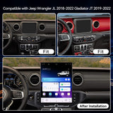 Car Stereo for jeep Wrangler 2018-2022 ,16.2 inch Qualcomm 8-Core Android 13 Touchscreen Radio with Key and Knob,Carpaly & Android Auto,DSP,Dual Bluetooth