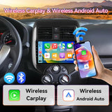 Car Stereo for Nissan Versa Note 2014-2018 Supports Wireless CarPlay/Android Auto Touchscreen, GPS/Bluetooth/FM/AUX/SWC/Backup Camera