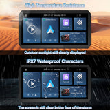 Motorcycle CarPlay/Android Auto Screen Supports TPMS BSD Check tyre pressure