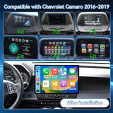 Car Stereo Radio Compatible with Chevrolet Camaro 2016-2019, 4G+64G 13" Touch Screen Car Stereo with Wireless Carplay Android Auto,FM,Multimedia Receiver with GPS Bluetooth ＆ Backup Camera