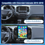 Car Stereo Radio for Chevrolet Colorado 2015-2018, T-Style 12.1" Touchscreen with Wireless CarPlay & Android Auto, 8-Core Processor, 4GB RAM + 64GB ROM, Mirror Link, WiFi, Bluetooth, FM, DSP, SWC, Backup Camera