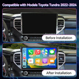 14.6''2K IPS Touch Screen Car Stereo Radio Compatible with Toyota Tundra 2022-2024.4+64GB,Wireless Carplay＆Android Auto/AM/FM/4G, GPS Navigation Multimedia Player Head Unit