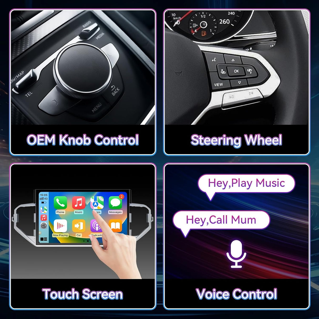 14.6''2K IPS Touch Screen Car Stereo Radio Compatible with Toyota Tundra 2022-2024.4+64GB,Wireless Carplay＆Android Auto/AM/FM/4G, GPS Navigation Multimedia Player Head Unit