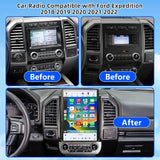 14.4" Android 13 Car Radio Stereo Compatible with Ford Expedition 2018 2019 2020 2021 2022 2023 Upgrade, CarPlay & Android Auto/ 4G LTE/WiFi/GPS/ 8+128GB Head Unit Replacement, Retain OEM Sync3 & AC