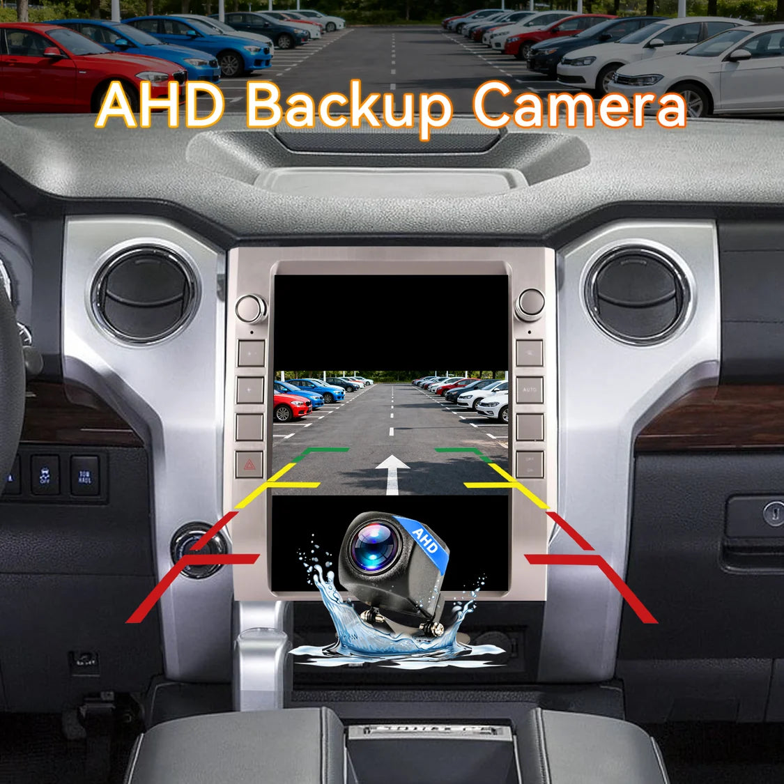 12.1 Inch Radio Replacement for Toyota Tundra 2013 to 2020 GPS Navigation Android Head Unit Multimedia Player HDMI/BT/USB/AUX/WiFi Wireless CarPlay & Android Auto Car Stereo