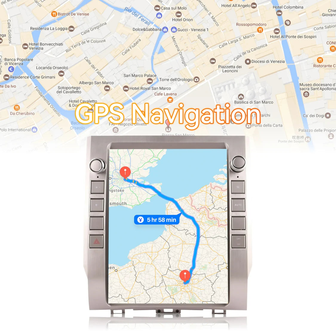 12.1 Inch Radio Replacement for Toyota Tundra 2013 to 2020 GPS Navigation Android Head Unit Multimedia Player HDMI/BT/USB/AUX/WiFi Wireless CarPlay & Android Auto Car Stereo