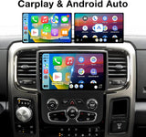 Android 13 Car Radio Stereo Compatible with Dodge Ram 1500 2500 3500 2013-2018 (Auto AC) Head Unit Upgrade Replacement, 9" Touchscreen with Wireless CarPlay&Android Auto, 2GB+64GB, GPS, Backup Camera