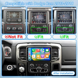 Android 13 Car Radio Stereo Compatible with Dodge Ram 1500 2500 3500 2013-2018 (Auto AC) Head Unit Upgrade Replacement, 9" Touchscreen with Wireless CarPlay&Android Auto, 2GB+64GB, GPS, Backup Camera