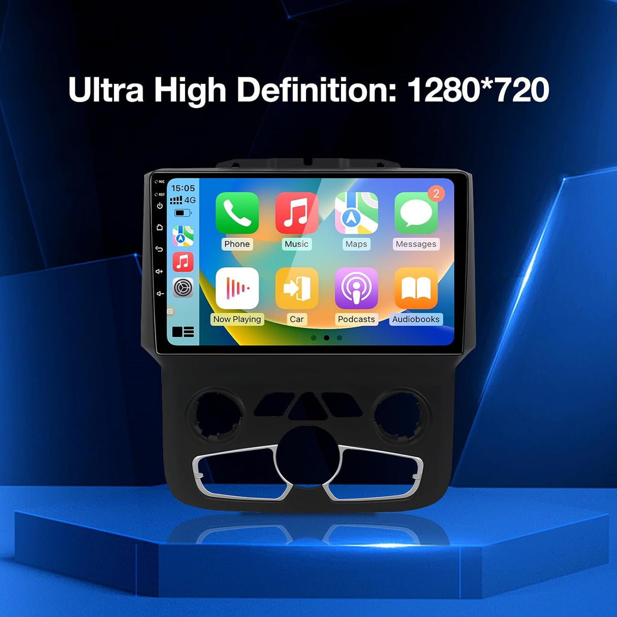 Android 13 Car Radio Stereo Compatible with Dodge Ram 1500 2500 3500 2013-2018 (Auto AC) Head Unit Upgrade Replacement, 9" Touchscreen with Wireless CarPlay&Android Auto, 2GB+64GB, GPS, Backup Camera