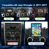 Android 14 Car Radio Stereo Compatible with Jeep Wrangler JK 2011-2017, 9.7" Touch Stereo with Wireless CarPlay Android Auto GPS WiFi Bluetooth Backup Camera 2+64G