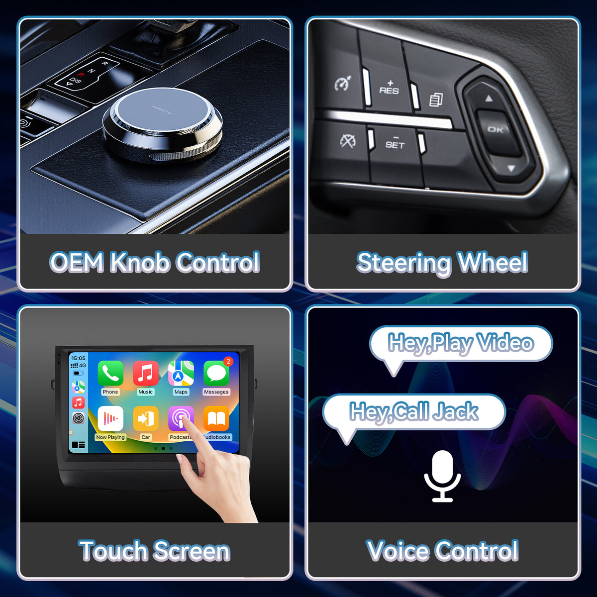 Car Radio for Toyota Prius 2003 2004 2005 2006 2007 2008 2009 Stereo, 9’’ Touch Screen Head Unit for Prius Android Radio Bluetooth, Wireless Carplay Android Auto, GPS, WiFi, HiFi, SWC, Mic, Backup Cam