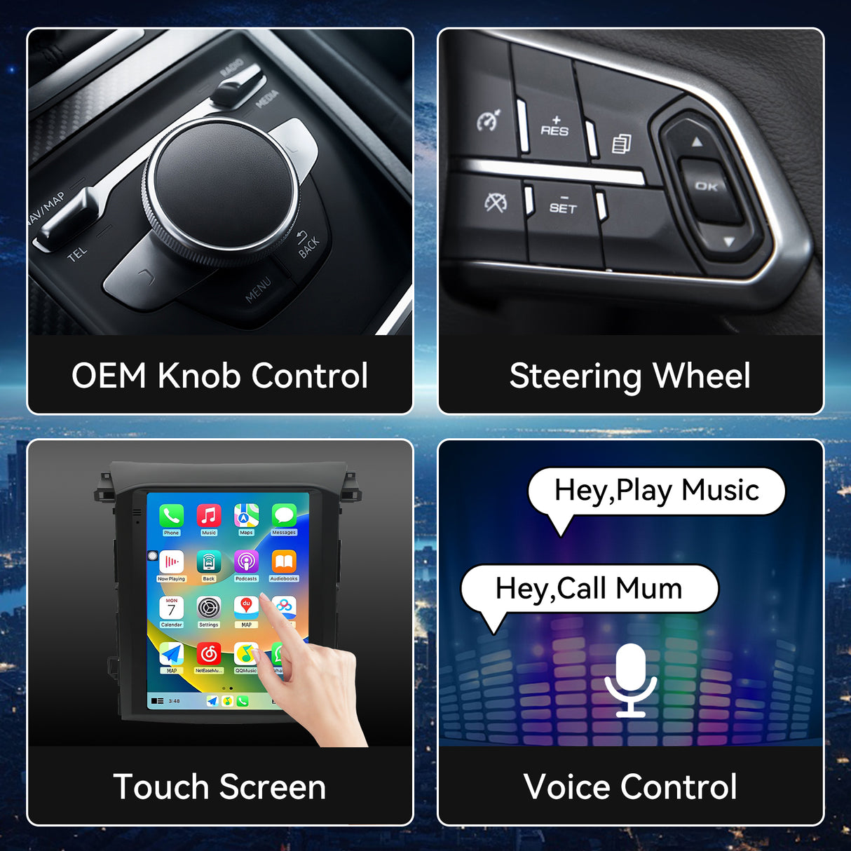 Car Radio Stereo for 2018–2021 Subaru XV/Crosstrek - 9.7" IPS Touch Screen, Upgrade Dash Kit with CarPlay & Android Auto, GPS Navigation, SWC Support, Bluetooth 5, WiFi