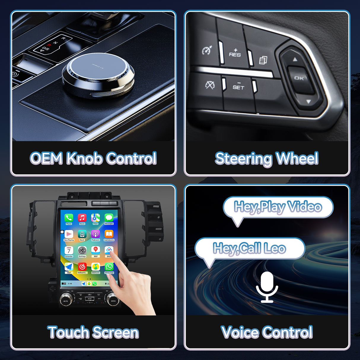 Car Radio for Ford Taurus 2009 2010 2011, 12.1" Touchscreen Upgrade Stereo with Wireless CarPlay & Android Auto 4GB+64GB GPS WiFi AM FM Bluetooth DSP 1080P Backup Camera