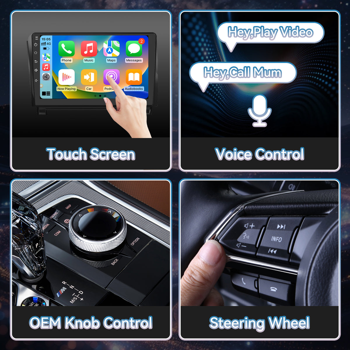 Car Radio for Toyota Tundra 2007-2013 Sequoia 2008-2012 with Wireless CarPlay & Android Auto, 10 Inch Toyota Tundra Stereo Head Unit with BluetoothGPS Navigation FM Radio