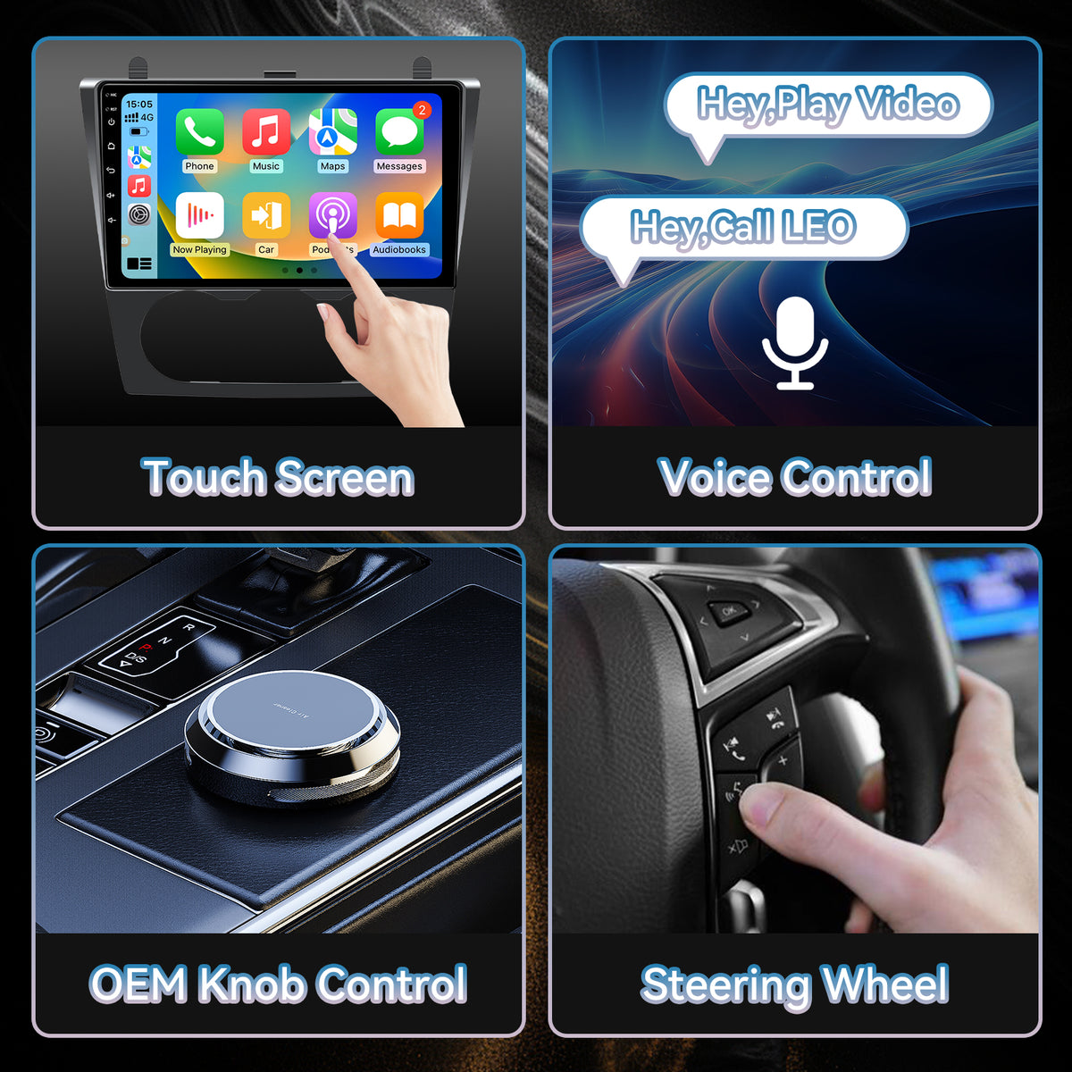 Car Radio for Nissan Altima Teana (Manual AC)2008 2009 2010 2011 2012 IPS HD Touchscreen Screen Double Din Car Stereo with Carplay & Android Auto Support Backup Camera GPS Navi FM WiFi BT