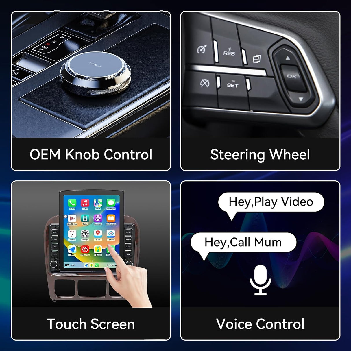 Android 14 Car Radio Compatible with Mercedes Benz S-Class W220 1998-2005,4G+64GB,9.7" Touch Screen Car Stereo with Wireless Carplay Android Auto,FM/GPS/SWC/Mirror Link/Backup Camera