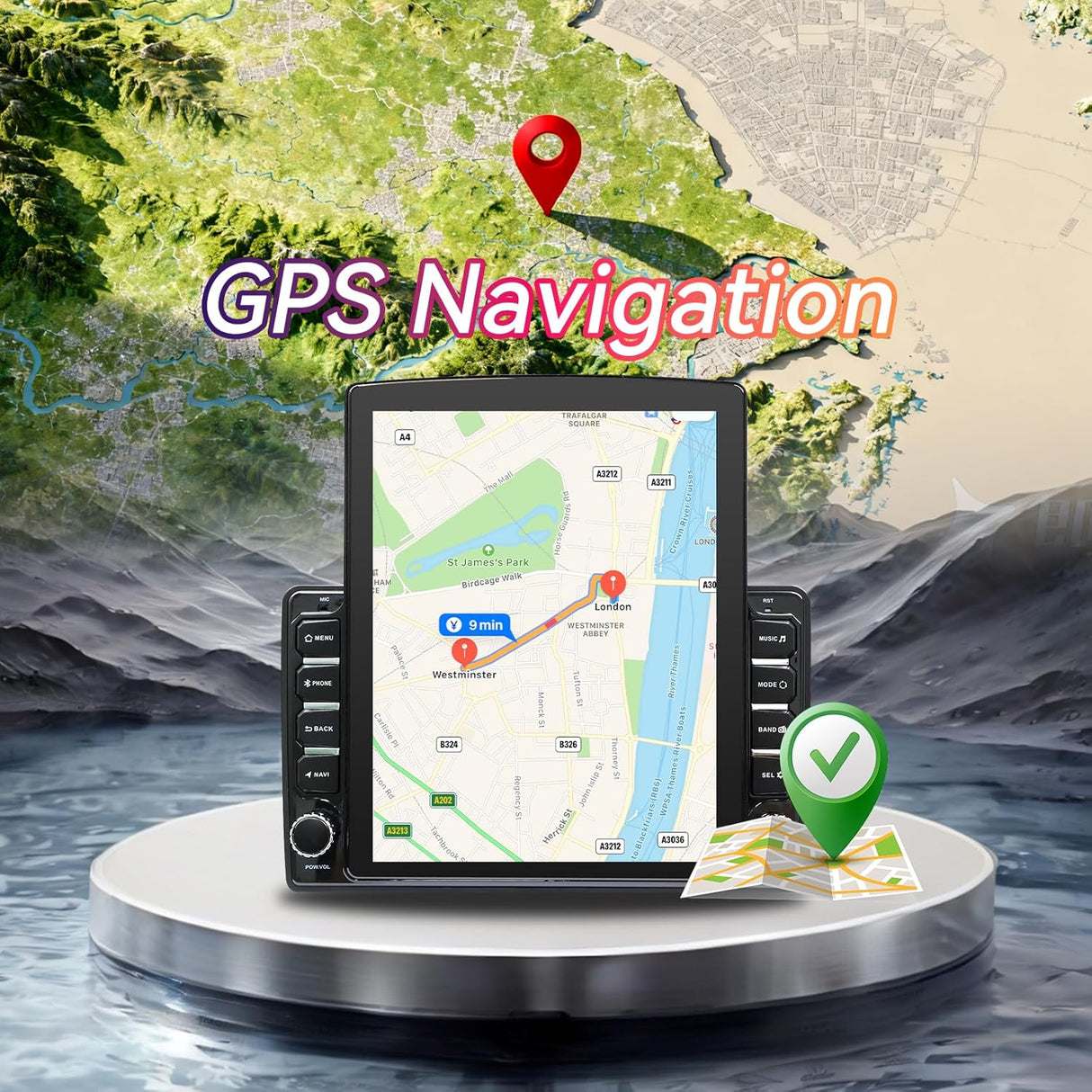 9.7 inch Android 13 Car Radio for Ford F150 2004-2008/Ford Expedition 2007-2014/Edge 2007-2010 Supports Wireless CarPlay/Android Auto