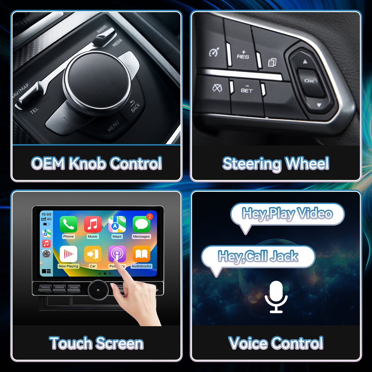 10 Inch Car Stereo Radio Compatible with Toyota Tacoma 2005-2015 Android 13 2+64G Wireless CarPlay Android Auto Car Radio Replacement with GPS/SWC/ Backup Camera