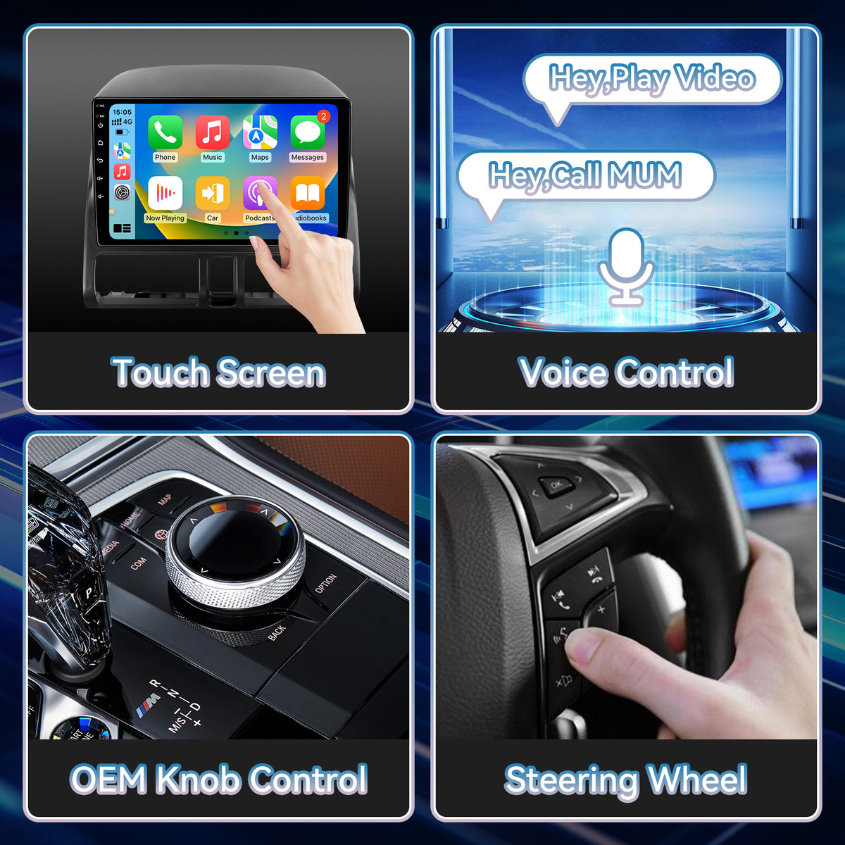 Car Stereo for Honda CRV 2002-2006, 9 Inch HD Touchscreen Radio Wireless CarPlay Android Auto GPS WiFi Bluetooth FM/RDS SWC Dual USB HD Backup Camera 2G+64G