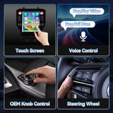 Car Radio for Ford Mustang 2015-2021 Stereo Replacement 9.7 Inch Carplay Touch ScreenAndroid Auto Head Unit Upgrade DSP Multimedia Player GPS Navigation System Bluetooth