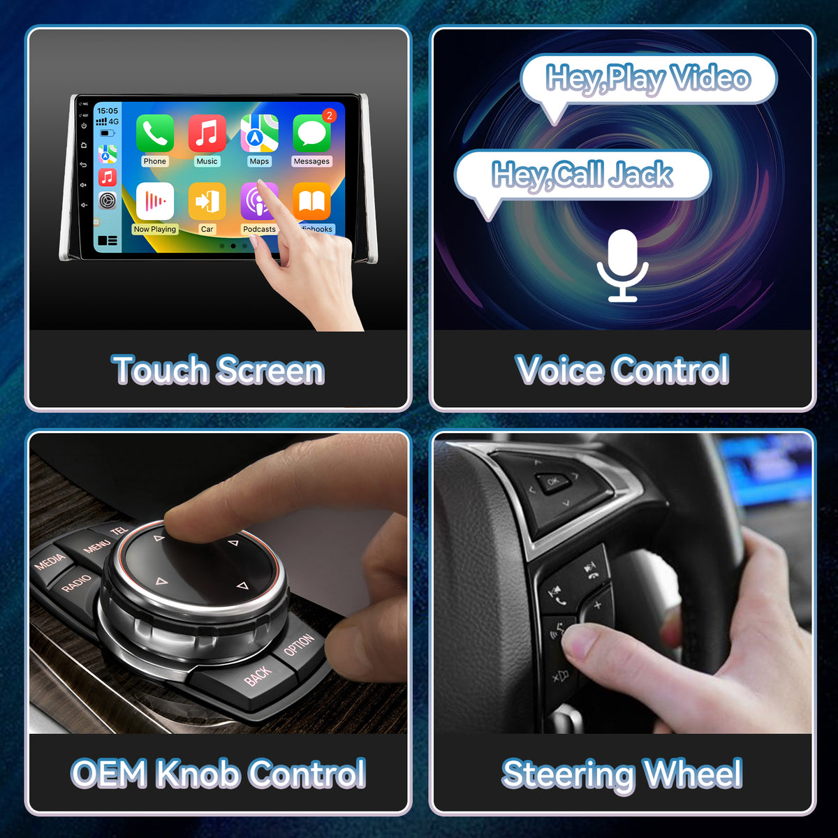 Car Radio for Toyota RAV4 2019-2022 with  Wireless CarPlay CarPlay Android Auto GPS Navigation 10.1-inch Touch Screen Bluetooth WiFi Back Camera