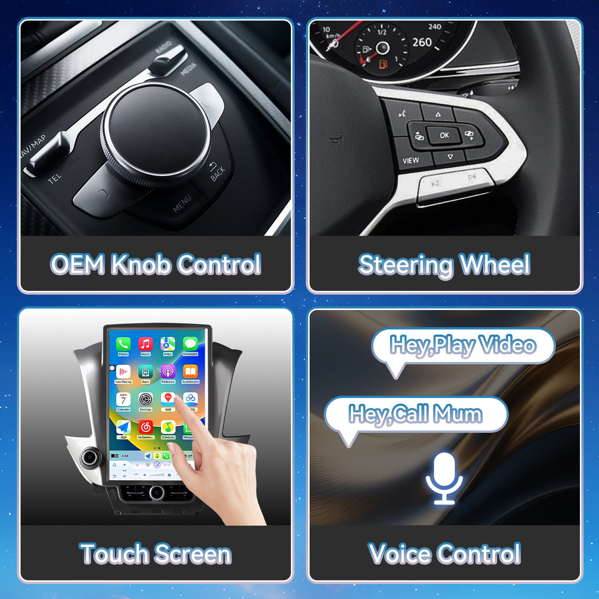 Qualcomm Android 13 Car Radio Stereo Compatible with Chevrolet Suburban Tahoe GMC Yukon 2014-2020 (OEM 8 Inches) 14.5" 2K IPS Touch Screen 8 Core 8G+128G Wireless CarPlay & Android Auto GPS 4G/WiFi
