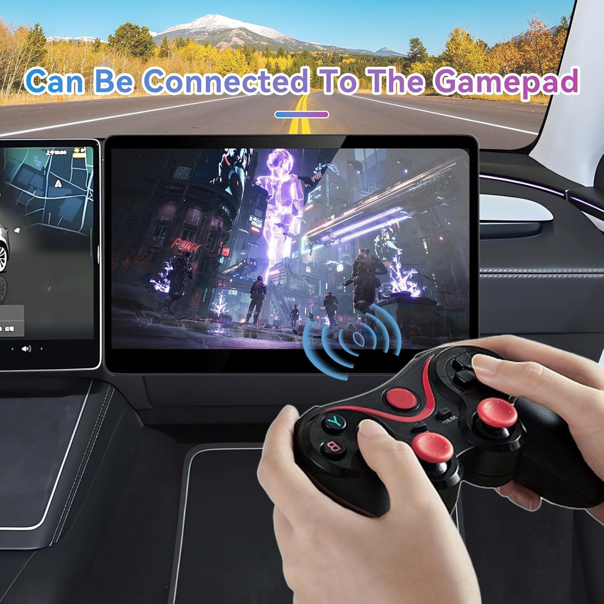 15.6" Co-Pilot Screen with Wireless CarPlay/Android Auto for Tesla Model 3 2019-2022 & Model Y 2021-2024