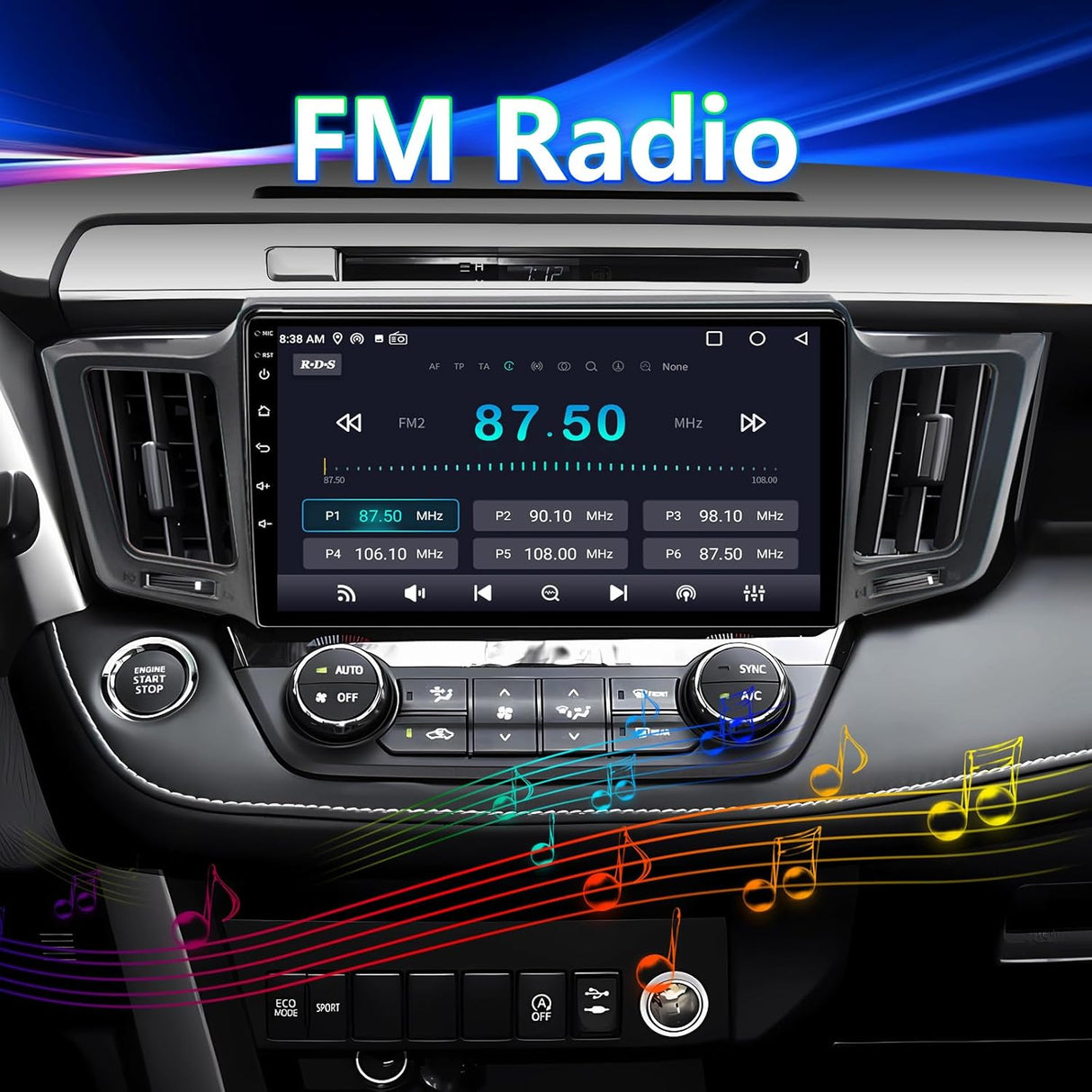 Car Stereo Radio Compatible for Toyota RAV4 2013 2014 2015 2016 2017 2018
